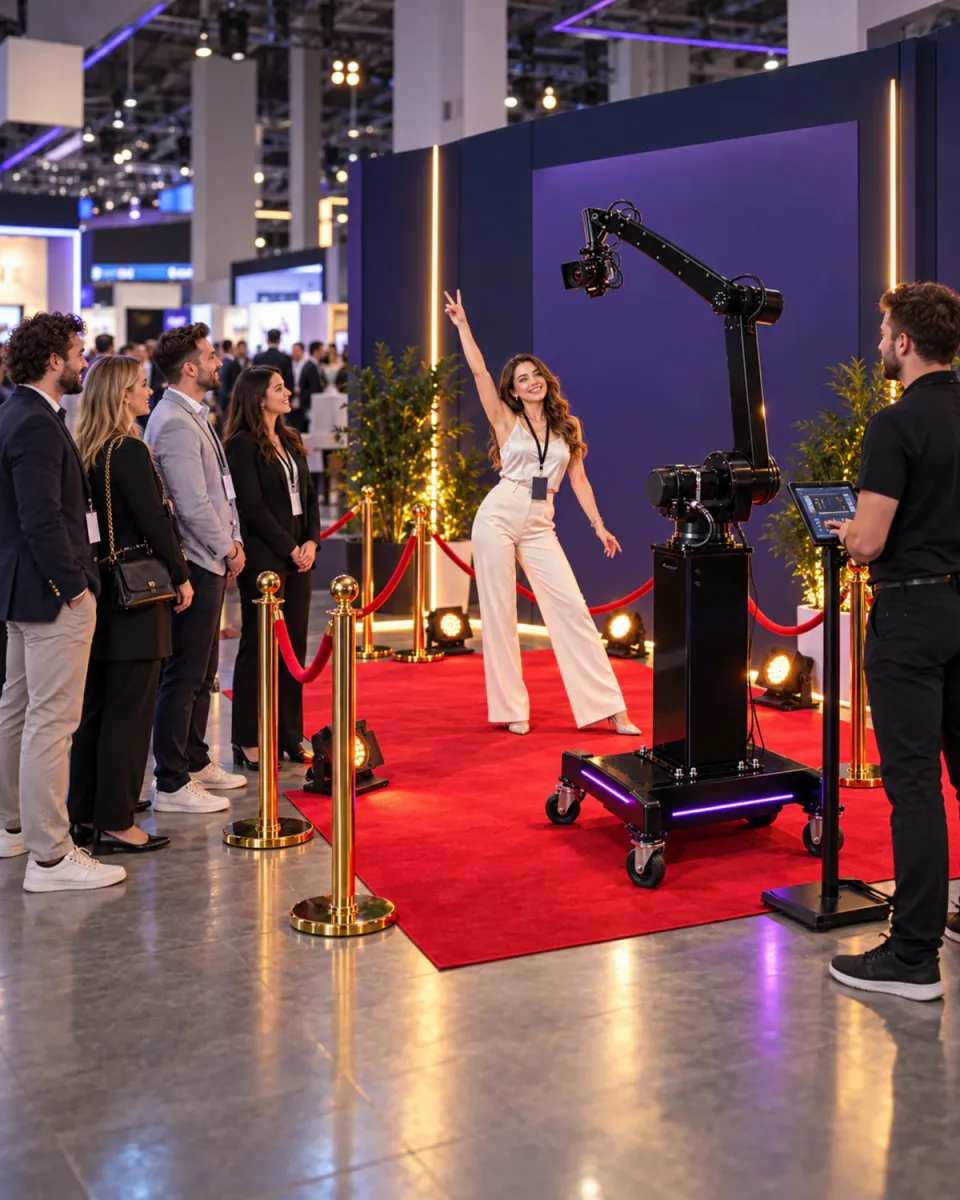 Complete Naks Glambot activation at an exhibition