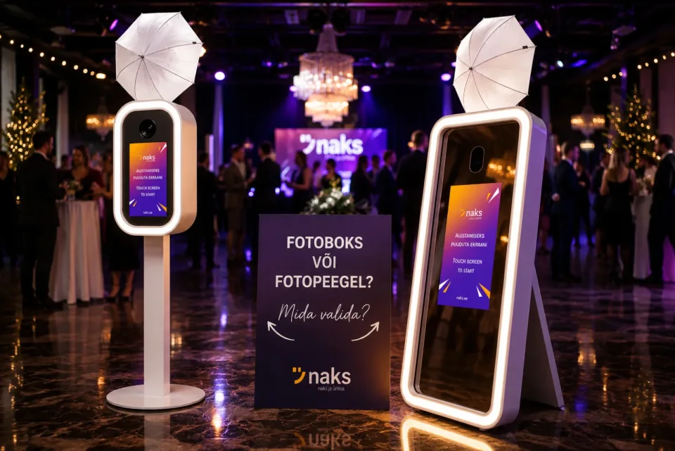 A choice of Naks photobooth and magic mirror